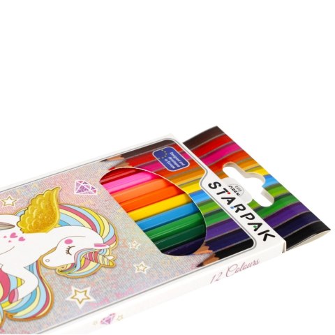 Kredki ołówkowe 12 kolorów Unicorn STARPAK 490919