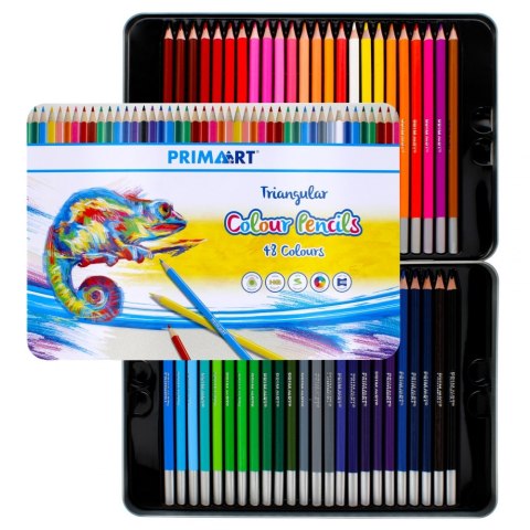 Kredki ołówkowe 48 kolorów trójkątne PRIMA ART 490933