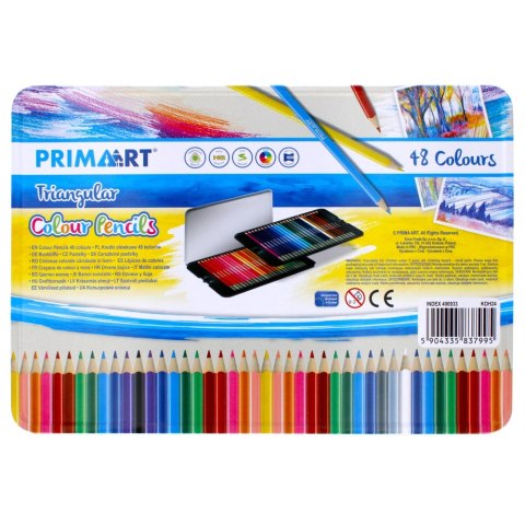 Kredki ołówkowe 48 kolorów trójkątne PRIMA ART 490933