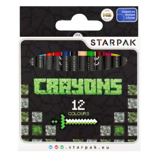 Kredki woskowe 12 kolorów Pixel Game STARPAK 484792
