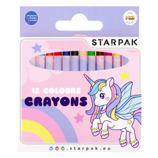 Kredki woskowe 12 kolorów Unicorn STARPAK 490949