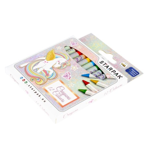 Kredki woskowe 12 kolorów Unicorn STARPAK 490949