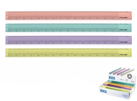 Linijka MILAN NEW LOOK PASTEL trójkątna 15 cm, pud. 60 szt.