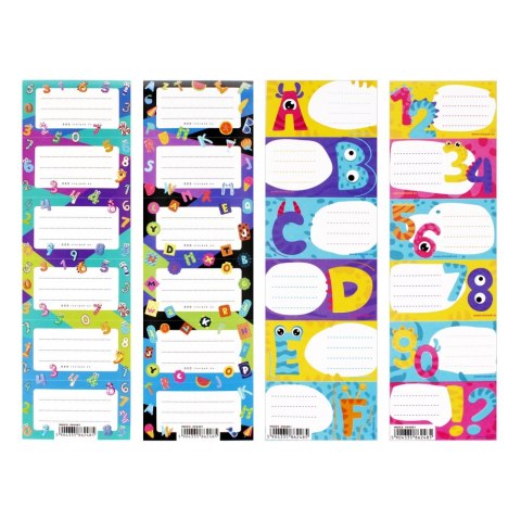 Naklejki na zeszyt Literki/Cyferki1 A 25 STARPAK 494481