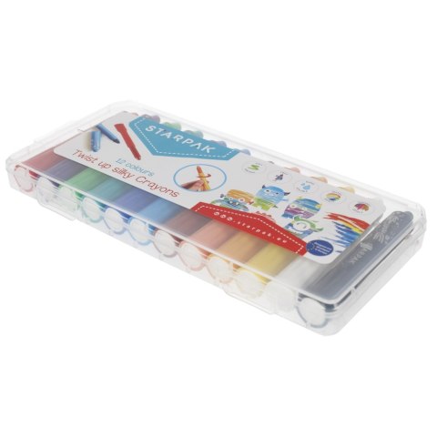 Pastele olejne wykręcane 12 kolorów STARPAK 491030