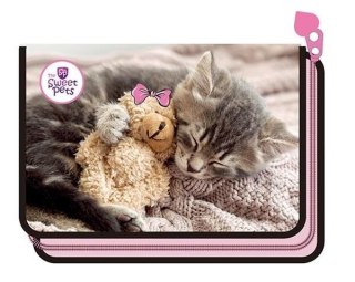 Piórnik 1 zamek 1 klapka z wyposażeniem Kot Sweet Pets BENIAMIN 110352 BEN
