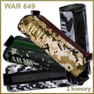 Piórnik saszetka owalna 2 zamki Moro WARTA WAR-649