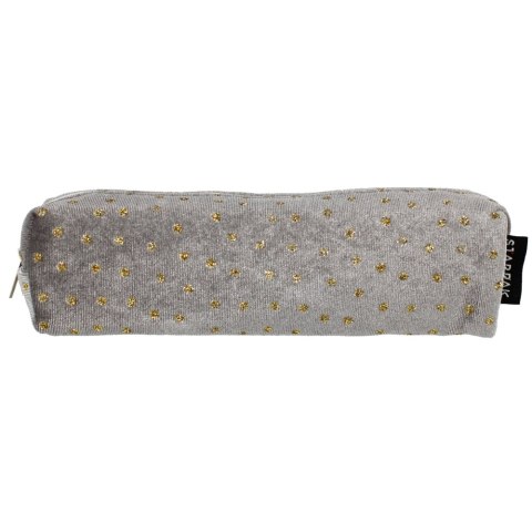 Piórnik tuba kwadratowa Grey Cristal STARPAK 490730
