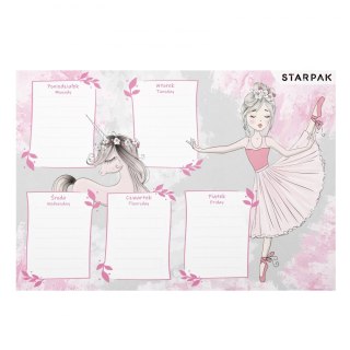 Plan lekcji z tabliczką mnożenia A5 Balerina STARPAK 494339