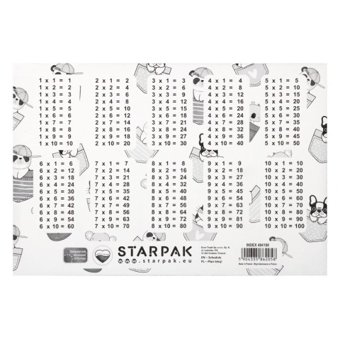 Plan lekcji z tabliczką mnożenia A5 Minisy STARPAK 494188