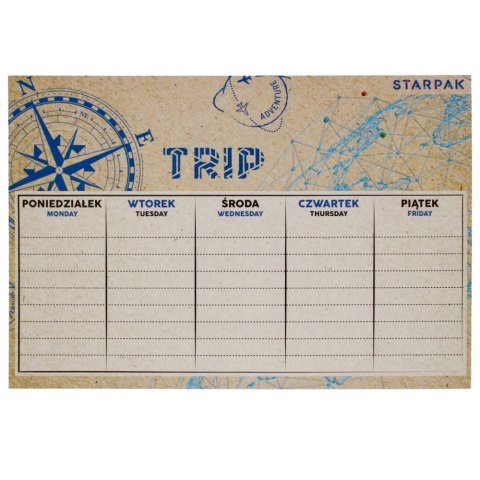 Plan lekcji z tabliczką mnożenia A5 Trip STARPAK 494185
