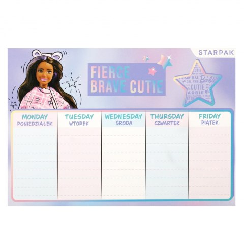 Plan lekcji z tabliczką mnożenia Barbie STARPAK 513953