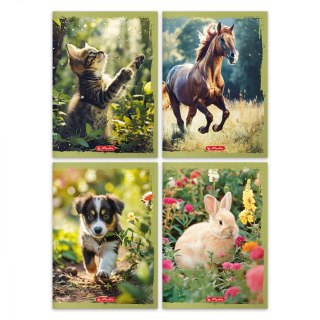 Zeszyt HERLITZ ANIMALS A4 32 kartek kratka z marginesem