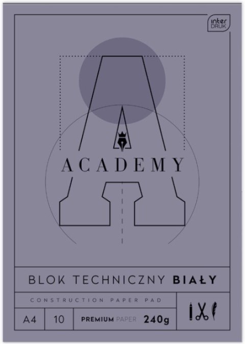 BLOK TECHN A4/10K BIA 240G ACADEMY INT A 10