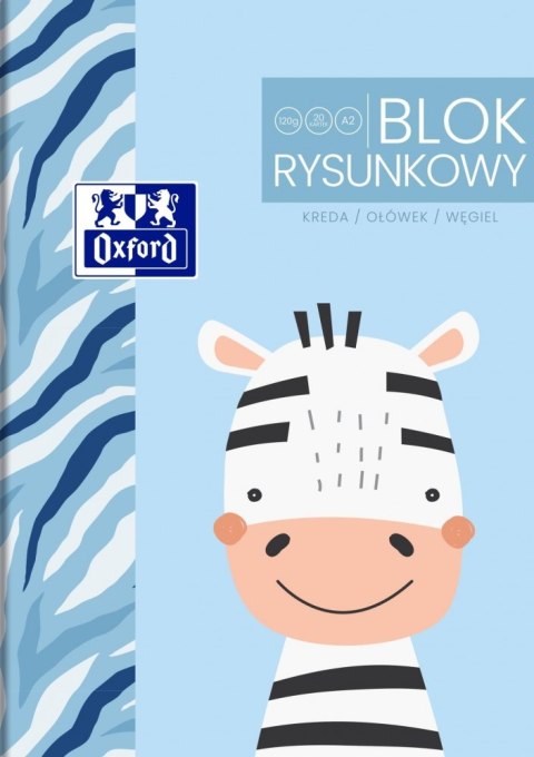Blok Rysunkowy Oxford Kids A2 20 kartek, Biały