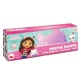 Farby plakatowe 12 kolorów 20ml Gabby s Dollhouse STARPAK 536926
