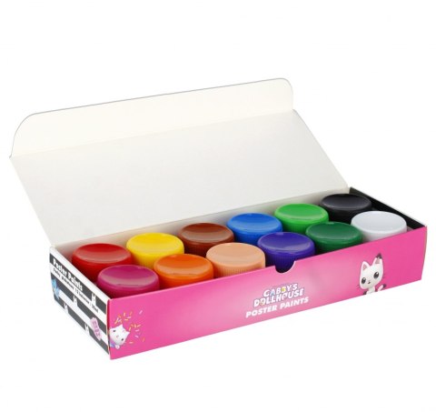 Farby plakatowe 12 kolorów 20ml Gabby s Dollhouse STARPAK 536926