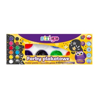 Farby plakatowe 12kol 20ml Strigo PILOT SSC296