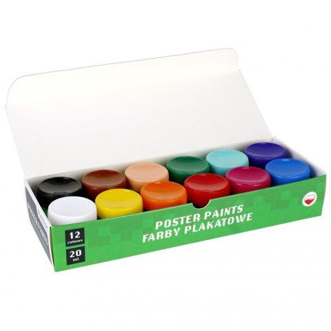 Farby plakatowe 12kolorów 20ml Pixel Game Diagonal STARPAK 521495
