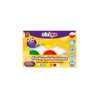 Farby plakatowe 6kol 20ml Strigo PILOT SSC295