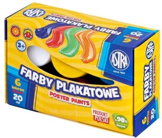 Farby plakatowe 6kol box ASTRA 301123040