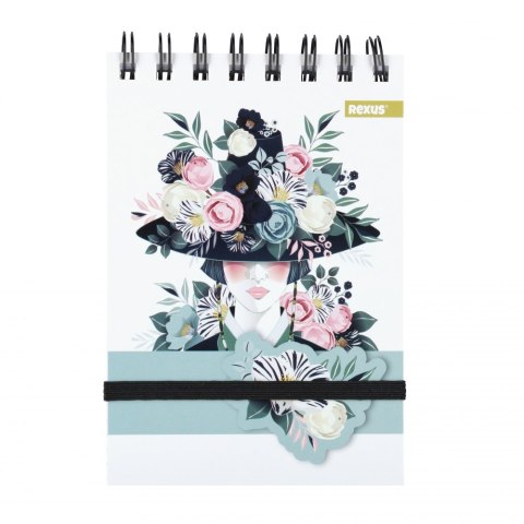 Kołonotes z gumką A6 96 kartek Kraft Flower BENIAMIN 111153 BEN