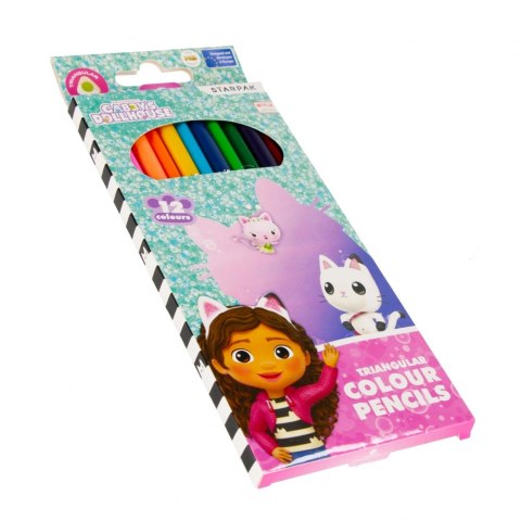 Kredki ołówkowe 12 kolorów Gabby s Dollhouse STARPAK 529135