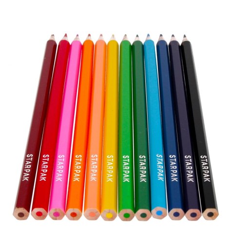 Kredki ołówkowe 12 kolorów School STARPAK 533619
