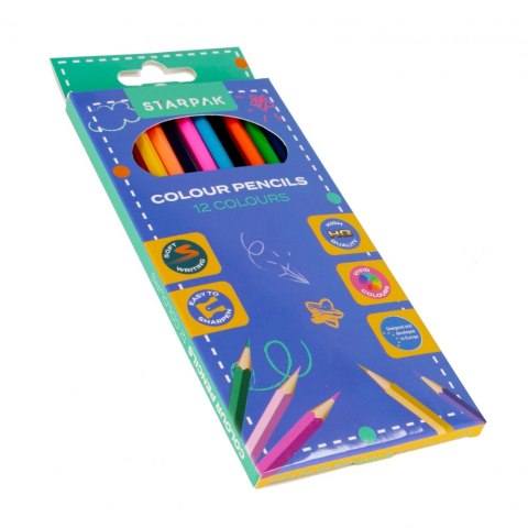 Kredki ołówkowe 12 kolorów School STARPAK 533619