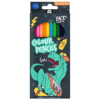 Kredki ołówkowe 12 kolorów Skate Dino STARPAK 536292