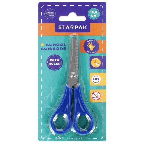 Nożyczki metalowe 13cm leworęczne z miarką STARPAK 533760