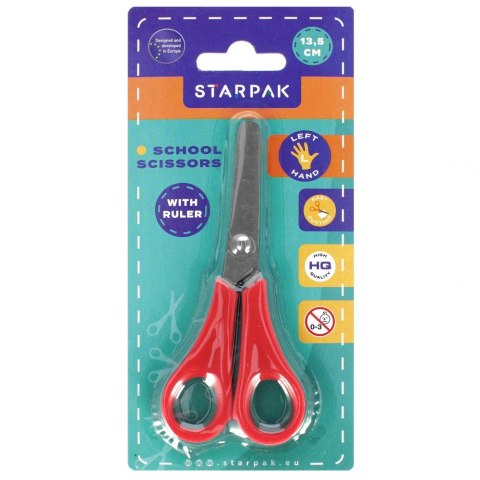 Nożyczki metalowe 13cm leworęczne z miarką STARPAK 533760