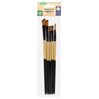 Pędzle szkolne kpl5szt naturalne STARPAK 538965