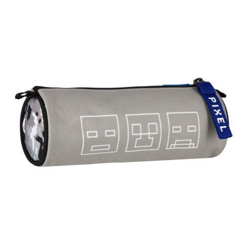 Piórnik tuba 1 zamek Pixel szary STARPAK 527231