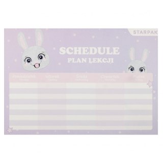 Plan lekcji z tabliczką mnożenia A5 Rabbit STARPAK 536146