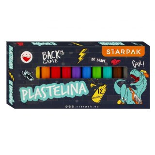 Plastelina 12 kolorów Dino Skate STARPAK 536883