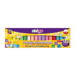 Plastelina 18kol kwadratowa neon/pastel/classic Strigo PILOT SSC335