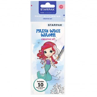 Zestaw kreatywny do kolorowania malowanie wodą pędzelek Girl STARPAK 529934