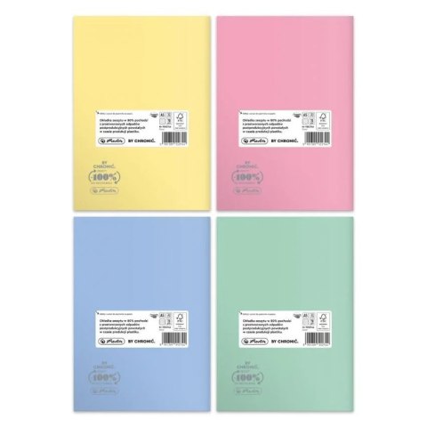 Zeszyt A5 60 kartek kratka PP Pastel Colors op.5 szt. HERLITZ 9552746