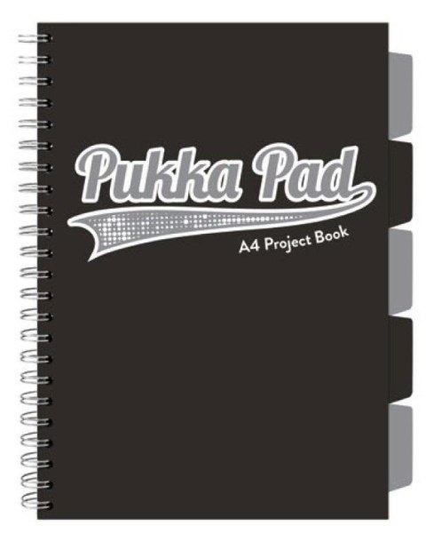 Kołozeszyt A4 100 kartek kratka czarno-popielaty Pukka PILOT 3101BK-WPC