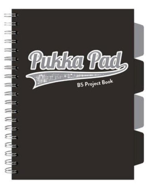 Kołozeszyt B5 100 kartek kratka czarny Pukka PILOT 3100BK-WPC