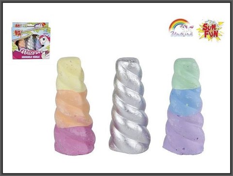 Kreda róg jednorożca 3szt. 8cm