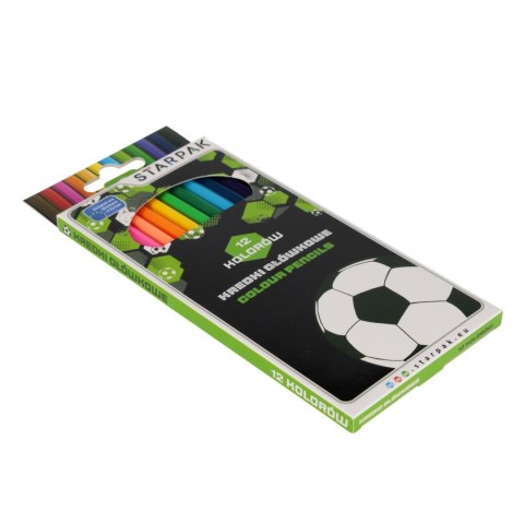 Kredki ołówkowe 12 kolorów Football STARPAK 553554