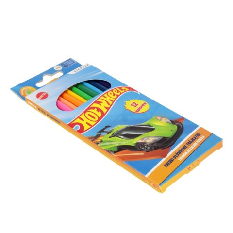 Kredki ołówkowe 12 kolorów Hot Wheels STARPAK 553671