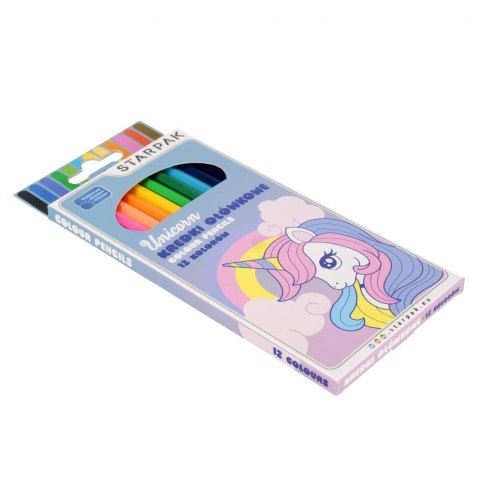 Kredki ołówkowe 12 kolorów Unicorn STARPAK 553553