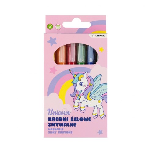 Kredki zmywalne 6 kolorów Unicorn STARPAK 551672