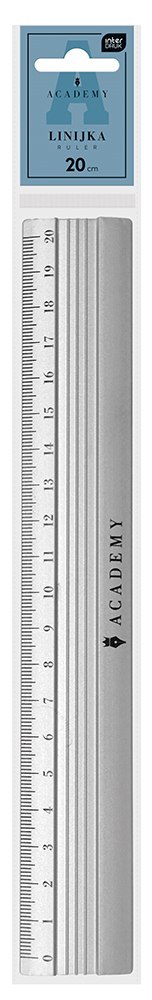 LINIJKA ALUM 20CM ACADEMY INT PBH