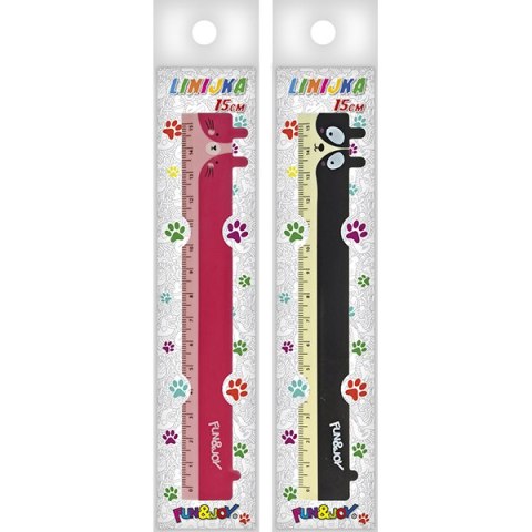 Linijka zwierzątka 15 cm FUN&JOY