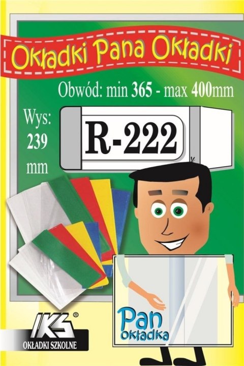 Okładka szkolna regulowana 23,9x40 przeźroczysta R222 op.25 szt. IKS R222 IKS25