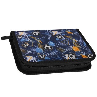 Piórnik 1zamek 2klapki bez wyposażenia Football Blue STARPAK 550994